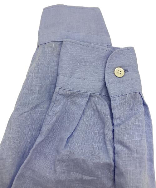 EDIFICE（エディフィス）EDIFICE (エディフィス) バンドカラー プルオーバー シャツ ブルー サイズ:	SIZE 46の古着・服飾アイテム