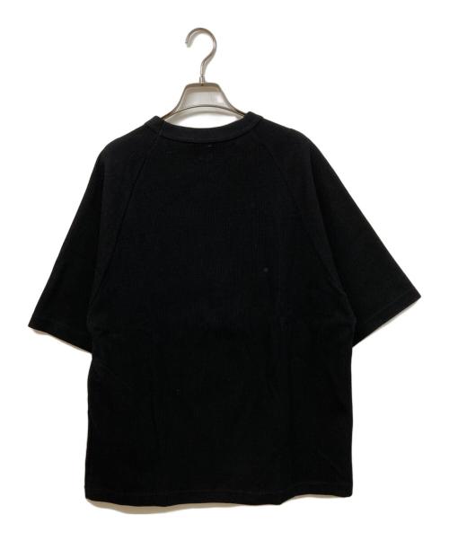 blurhms ROOTSTOCK（ブラームスルーツストック）blurhms ROOTSTOCK (ブラームスルーツストック) Rough&Smooth Thermal Raglan Tee ブラック サイズ:SIZE 2の古着・服飾アイテム