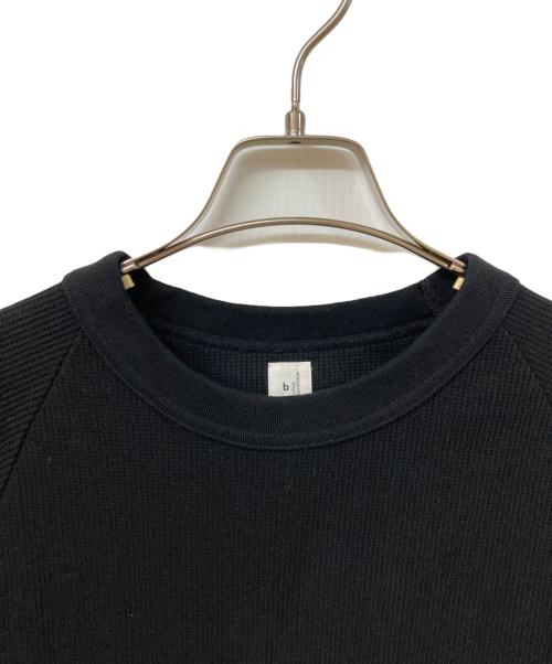 blurhms ROOTSTOCK（ブラームスルーツストック）blurhms ROOTSTOCK (ブラームスルーツストック) Rough&Smooth Thermal Raglan Tee ブラック サイズ:SIZE 2の古着・服飾アイテム