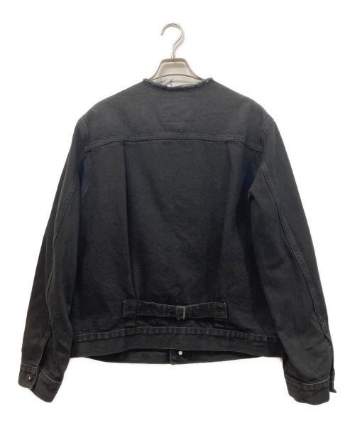LEVI'S PReMIUM（リーバイス プレミアム）LEVI'S PReMIUM (リーバイス プレミアム) ノーカラーデニムジャケット ブラック サイズ:Mの古着・服飾アイテム