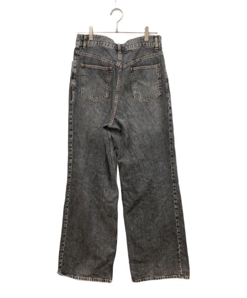 JOHN LAWRENCE SULLIVAN（ジョン ローレンス サリバン）JOHN LAWRENCE SULLIVAN (ジョン ローレンス サリバン) WASHED DENIM WIDE PANTS ブラック サイズ:	SIZE 46の古着・服飾アイテム
