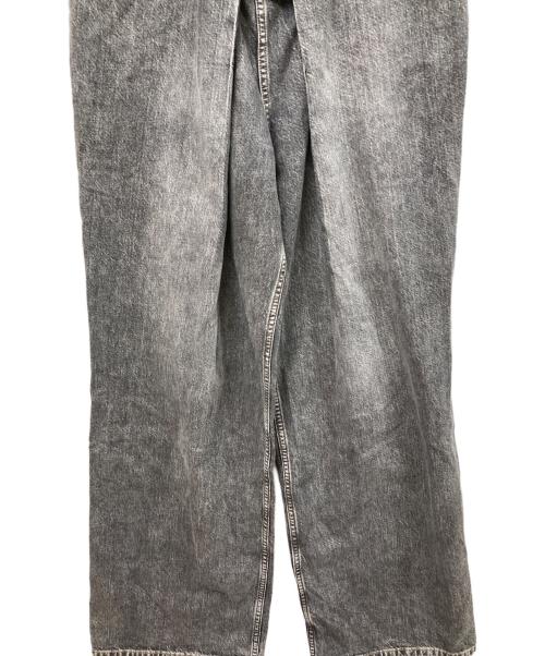 JOHN LAWRENCE SULLIVAN（ジョン ローレンス サリバン）JOHN LAWRENCE SULLIVAN (ジョン ローレンス サリバン) WASHED DENIM WIDE PANTS ブラック サイズ:	SIZE 46の古着・服飾アイテム