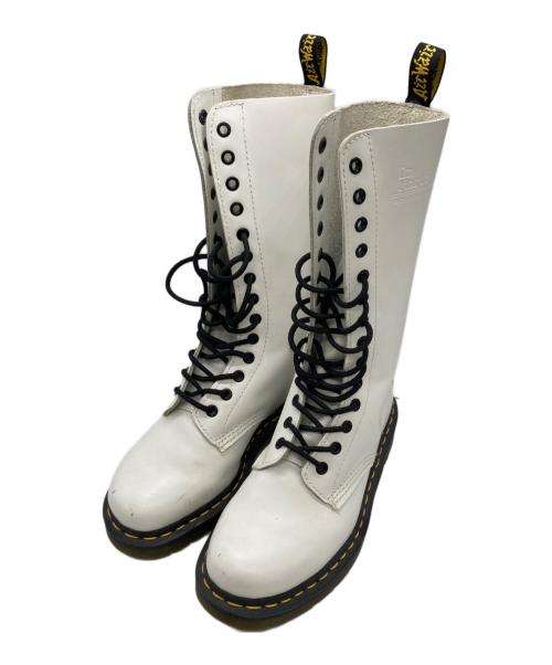 Dr.Martens（ドクターマーチン）Dr.Martens (ドクターマーチン) 14ホールブーツ ホワイト サイズ:	SIZE 5の古着・服飾アイテム