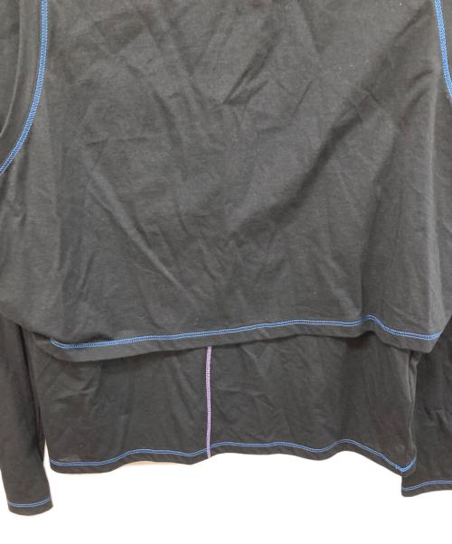 PS Paul Smith（ＰＳポールスミス）PS Paul Smith (ＰＳポールスミス) レイヤード シアー カットソー ブラック サイズ:SIZE Mの古着・服飾アイテム