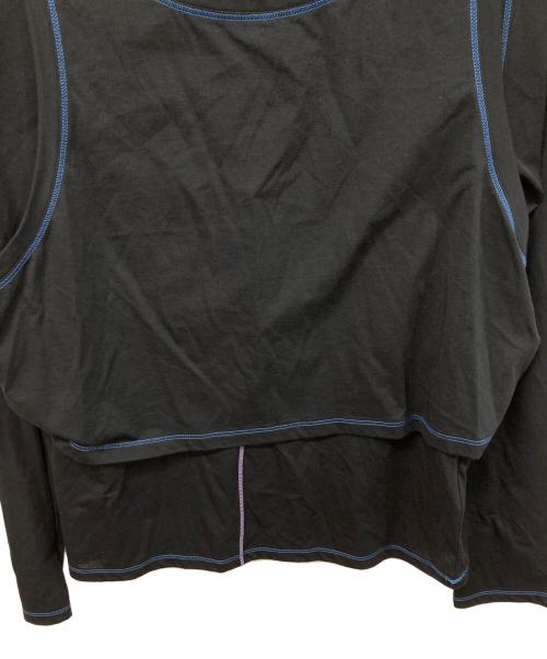 PS Paul Smith（ＰＳポールスミス）PS Paul Smith (ＰＳポールスミス) レイヤード シアー カットソー ブラック サイズ:SIZE Mの古着・服飾アイテム