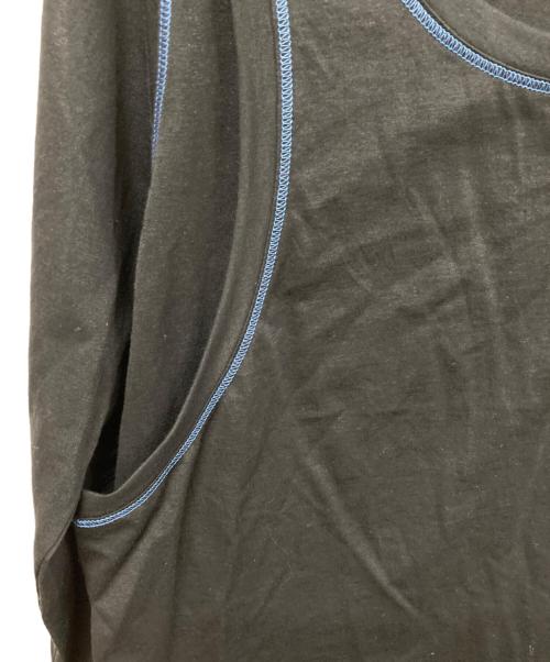 PS Paul Smith（ＰＳポールスミス）PS Paul Smith (ＰＳポールスミス) レイヤード シアー カットソー ブラック サイズ:SIZE Mの古着・服飾アイテム