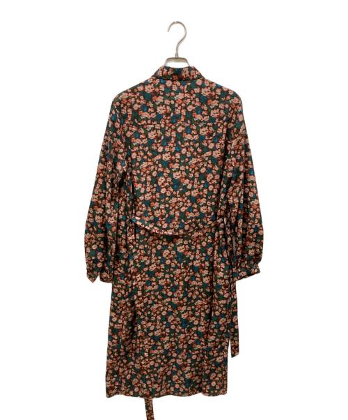 PS Paul Smith（ＰＳポールスミス）PS Paul Smith (ＰＳポールスミス) Tea Floral プリント ワンピース ブラウン サイズ:	SIZE 40の古着・服飾アイテム