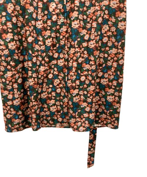 PS Paul Smith（ＰＳポールスミス）PS Paul Smith (ＰＳポールスミス) Tea Floral プリント ワンピース ブラウン サイズ:	SIZE 40の古着・服飾アイテム