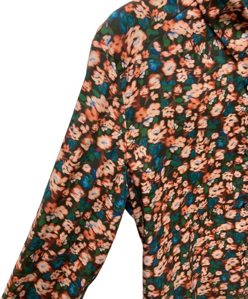 PS Paul Smith（ＰＳポールスミス）PS Paul Smith (ＰＳポールスミス) Tea Floral プリント ワンピース ブラウン サイズ:	SIZE 40の古着・服飾アイテム