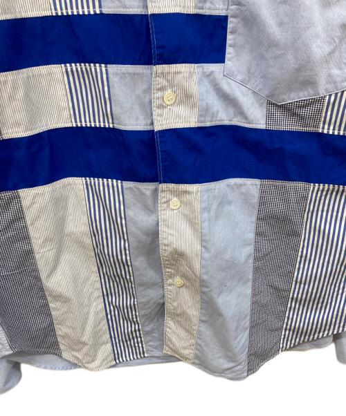 COMME des GARCONS HOMME（コムデギャルソン オム）COMME des GARCONS HOMME (コムデギャルソン オム) パッチワークシャツ ネイビー サイズ:SIZE Mの古着・服飾アイテム
