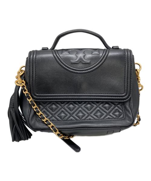 TORY BURCH（トリーバーチ）TORY BURCH (トリーバーチ) フレミングサッチェルショルダーバッグ ブラックの古着・服飾アイテム