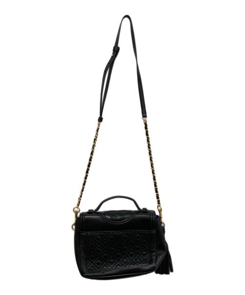 TORY BURCH（トリーバーチ）TORY BURCH (トリーバーチ) フレミングサッチェルショルダーバッグ ブラックの古着・服飾アイテム