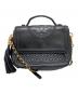TORY BURCH（トリーバーチ）の古着「フレミングサッチェルショルダーバッグ」｜ブラック