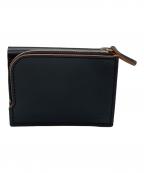 MHLマーガレットハウエル）の古着「ミニウォレット／CONTRAST LEATHER／コントラストレザー」｜ブラック