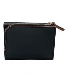 MHL（マーガレットハウエル）の古着「ミニウォレット／CONTRAST LEATHER／コントラストレザー」｜ブラック