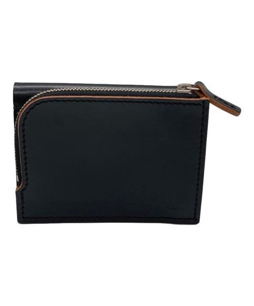 MHL（マーガレットハウエル）MHL (マーガレットハウエル) ミニウォレット／CONTRAST LEATHER／コントラストレザー ブラックの古着・服飾アイテム