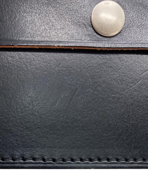 MHL（マーガレットハウエル）MHL (マーガレットハウエル) ミニウォレット／CONTRAST LEATHER／コントラストレザー ブラックの古着・服飾アイテム