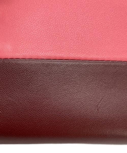 CELINE（セリーヌ）CELINE (セリーヌ) バイカラーラウンドファスナー財布 ピンクの古着・服飾アイテム