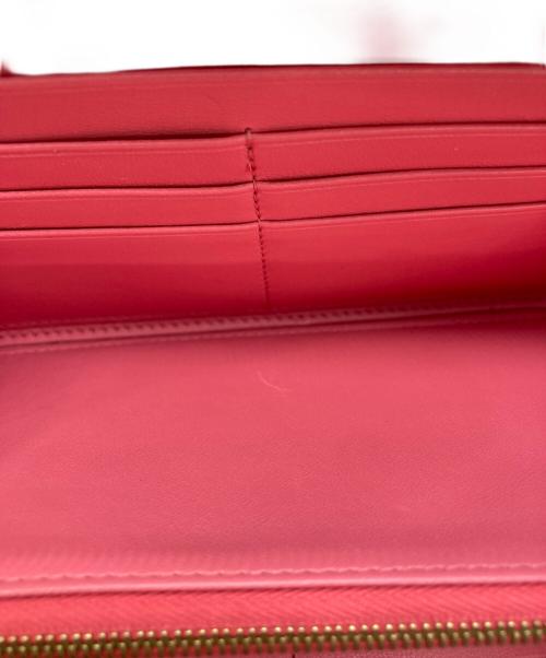 CELINE（セリーヌ）CELINE (セリーヌ) バイカラーラウンドファスナー財布 ピンクの古着・服飾アイテム