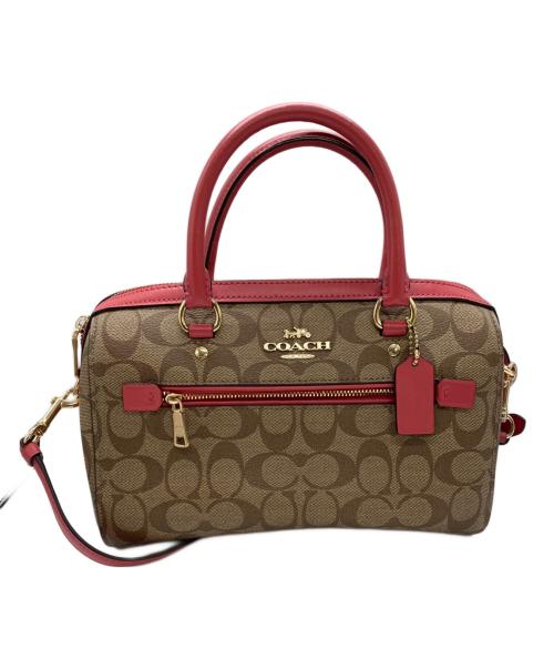 COACH（コーチ）COACH (コーチ) 2WAYミニボストンバッグ ベージュの古着・服飾アイテム