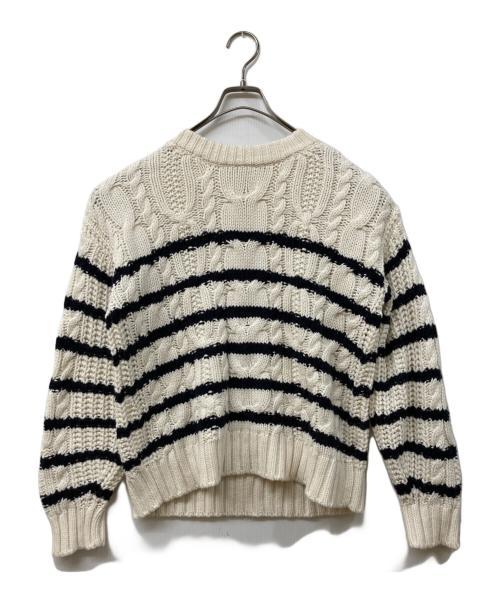 SEZANE（セザンヌ）SEZANE (セザンヌ) ボーダーニット ホワイト サイズ:SIZE XSの古着・服飾アイテム