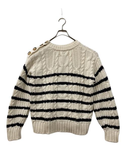 SEZANE（セザンヌ）SEZANE (セザンヌ) ボーダーニット ホワイト サイズ:SIZE XSの古着・服飾アイテム