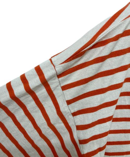 OUTIL（ウティ）OUTIL (ウティ) ボーダーカットソー ホワイト×レッド サイズ:SIZE 4の古着・服飾アイテム