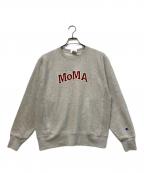 Champion REVERSE WEAVE×MoMAチャンピオン リバース ウィーブ×モマ）の古着「クルーネックスウェット」｜グレー