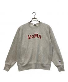 Champion REVERSE WEAVE×MoMA（チャンピオン リバース ウィーブ×モマ）の古着「クルーネックスウェット」｜グレー