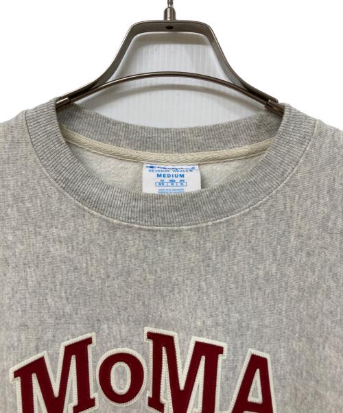 Champion REVERSE WEAVE（チャンピオン リバース ウィーブ）Champion REVERSE WEAVE (チャンピオン リバース ウィーブ) MoMA (モマ) クルーネックスウェット グレー サイズ:XLの古着・服飾アイテム
