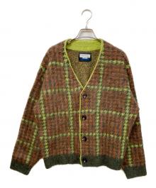 MAISON SPECIAL（メゾンスペシャル）の古着「5G Plaid Pattern Shaggy Knit V-neck Cardigan」｜マルチカラー