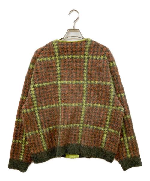 MAISON SPECIAL（メゾンスペシャル）MAISON SPECIAL (メゾンスペシャル) 5G Plaid Pattern Shaggy Knit V-neck Cardigan マルチカラーの古着・服飾アイテム