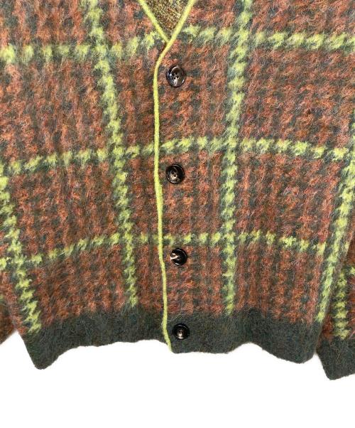 MAISON SPECIAL（メゾンスペシャル）MAISON SPECIAL (メゾンスペシャル) 5G Plaid Pattern Shaggy Knit V-neck Cardigan マルチカラーの古着・服飾アイテム
