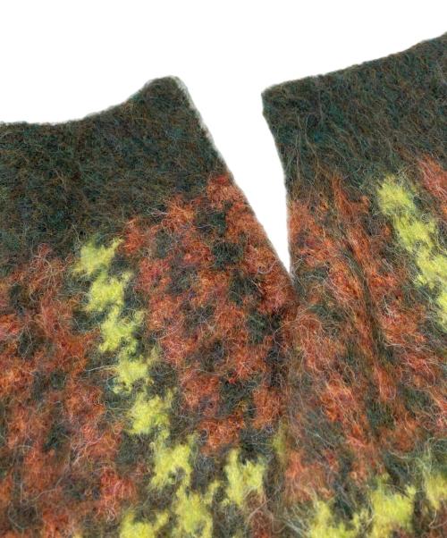 MAISON SPECIAL（メゾンスペシャル）MAISON SPECIAL (メゾンスペシャル) 5G Plaid Pattern Shaggy Knit V-neck Cardigan マルチカラーの古着・服飾アイテム