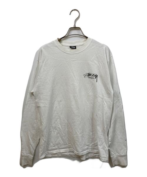 stussy（ステューシー）stussy (ステューシー) 長袖Tシャツ ホワイト サイズ:SIZE Mの古着・服飾アイテム