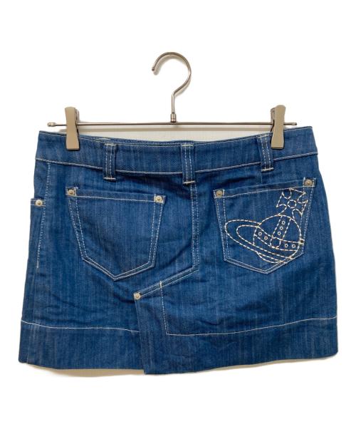 Vivienne Westwood RED LABEL（ヴィヴィアンウエストウッドレッドレーベル）Vivienne Westwood RED LABEL (ヴィヴィアンウエストウッドレッドレーベル) ミニスカート インディゴ サイズ:	SIZE 2の古着・服飾アイテム