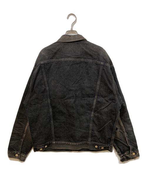 eYe COMME des GARCONS JUNYAWATANABE MAN（アイ コム デ ギャルソン ジュンヤ ワタナベ マン）eYe COMME des GARCONS JUNYAWATANABE MAN (アイ コム デ ギャルソン ジュンヤ ワタナベ マン) New Manual (ニュー・マニュアル) Wネームデニムジャケット ブラック サイズ:SIZE Lの古着・服飾アイテム