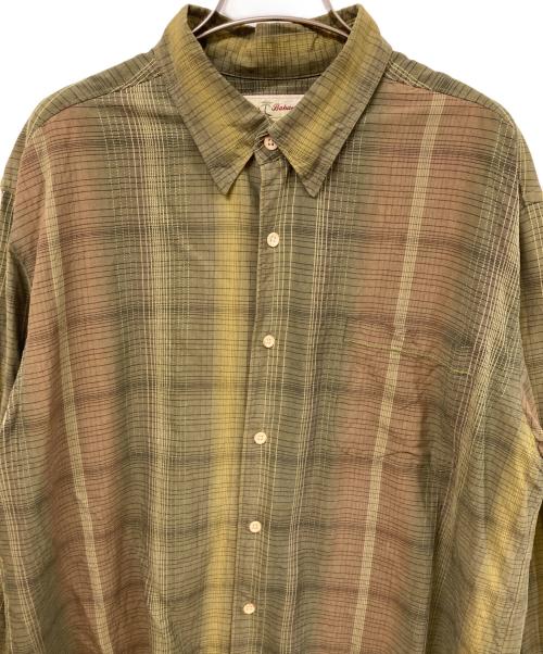 TOMMY BAHAMA（トミーバハマ）TOMMY BAHAMA (トミーバハマ) シルクチェックシャツ グリーン サイズ:	SIZE Lの古着・服飾アイテム