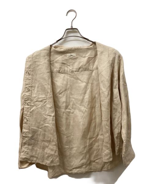 IENA（イエナ）IENA (イエナ) ウォッシャブル リネン2WAY シャツ ベージュ サイズ:FREEの古着・服飾アイテム