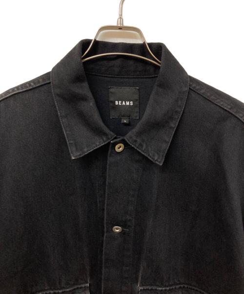 BEAMS（ビームス）BEAMS (ビームス) ルーズデニムジャケット ブラック サイズ:	SIZE Lの古着・服飾アイテム