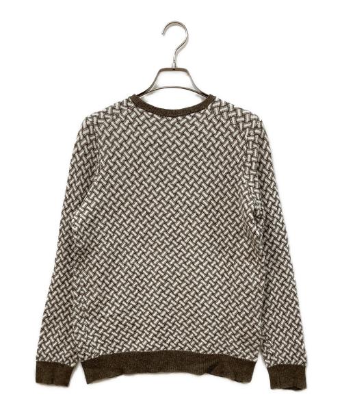 Drumohr（ドルモア）Drumohr (ドルモア) ビスコッティ柄ニット ベージュ サイズ:48の古着・服飾アイテム