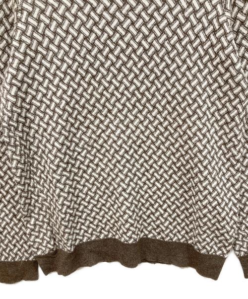 Drumohr（ドルモア）Drumohr (ドルモア) ビスコッティ柄ニット ベージュ サイズ:48の古着・服飾アイテム