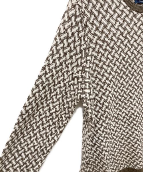 Drumohr（ドルモア）Drumohr (ドルモア) ビスコッティ柄ニット ベージュ サイズ:48の古着・服飾アイテム