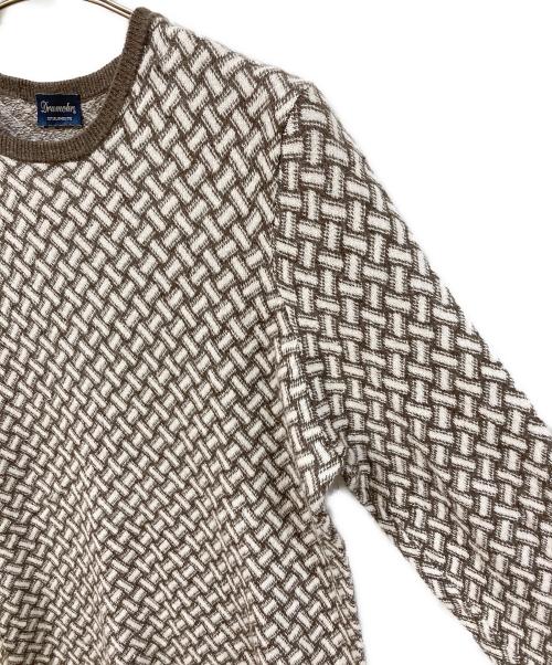 Drumohr（ドルモア）Drumohr (ドルモア) ビスコッティ柄ニット ベージュ サイズ:48の古着・服飾アイテム