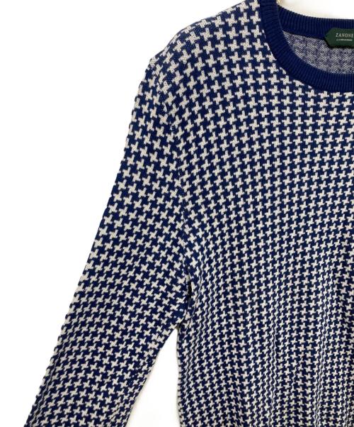 Zanone（ザノーネ）Zanone (ザノーネ) ニット ネイビー サイズ:46の古着・服飾アイテム