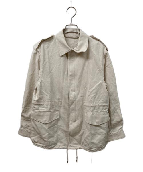 MACPHEE（マカフィー）MACPHEE (マカフィー) コットンリネンベルテッドジャケット ベージュ サイズ:SIZE 36の古着・服飾アイテム