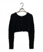 Open Sesame Clubオープンセサミクラブ）の古着「ICE COTTON SHORT CARDIGAN」｜ブラック