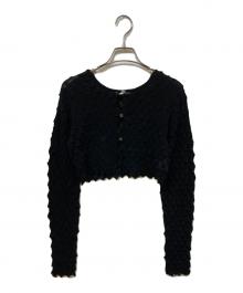 Open Sesame Club（オープンセサミクラブ）の古着「ICE COTTON SHORT CARDIGAN」｜ブラック