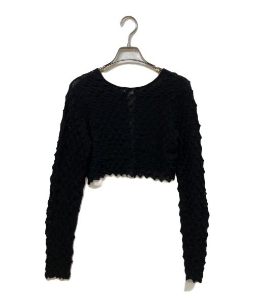 Open Sesame Club（オープンセサミクラブ）OPEN SESAME CLUB (オープンセサミクラブ) ICE COTTON SHORT CARDIGAN ブラック サイズ:SIZE 2の古着・服飾アイテム