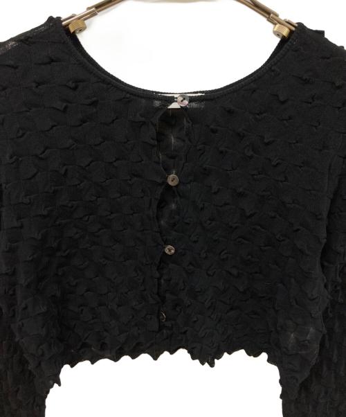 Open Sesame Club（オープンセサミクラブ）OPEN SESAME CLUB (オープンセサミクラブ) ICE COTTON SHORT CARDIGAN ブラック サイズ:SIZE 2の古着・服飾アイテム